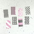 画像3: 水縞 ラベラーロールシール ピンク×グレー (3)