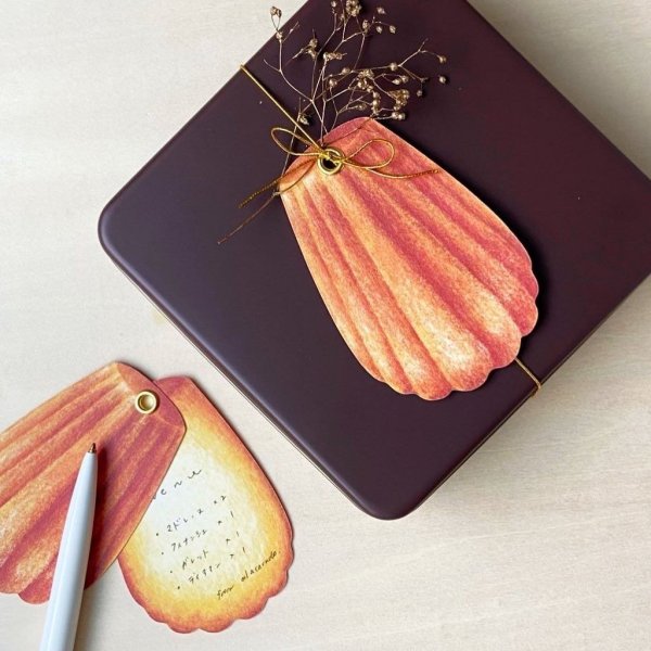 画像3: ア・ラ・カル堂 マドレーヌのシェルカード (3)