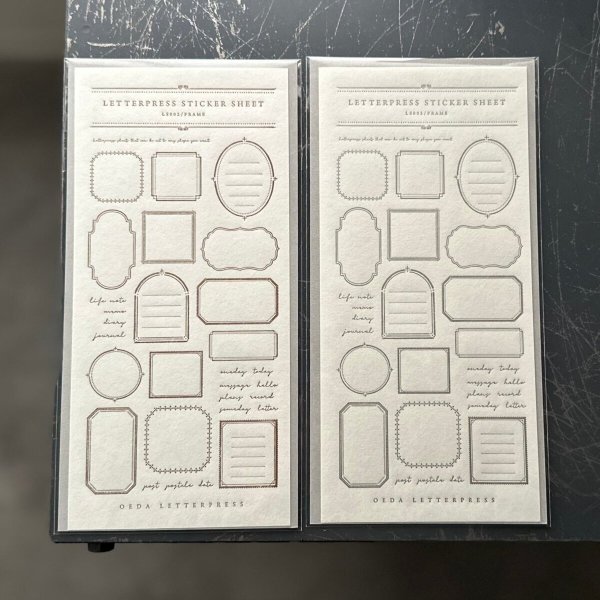 画像1: 大枝活版室 LETTERPRESS sticker sheet 『FRAME』 シリーズ (1)