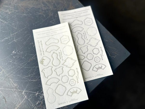 画像2: 大枝活版室 "WACCA JAPAN コラボ" LETTERPRESS sticker sheet 『EDO FRAME』 シリーズ (2)