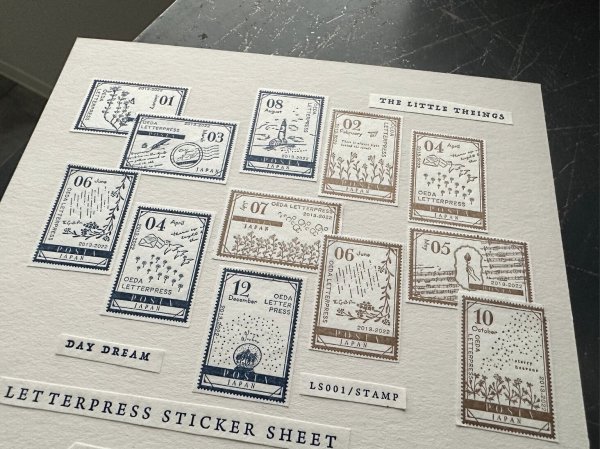 画像11: 大枝活版室 LETTERPRESS sticker sheet 『STAMP』 シリーズ (11)