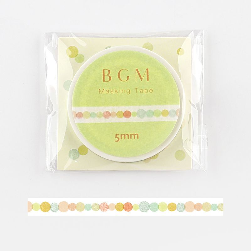 BGM Life 5mm カラフル・丸 | 通販 マスキングテープ専門店このはな